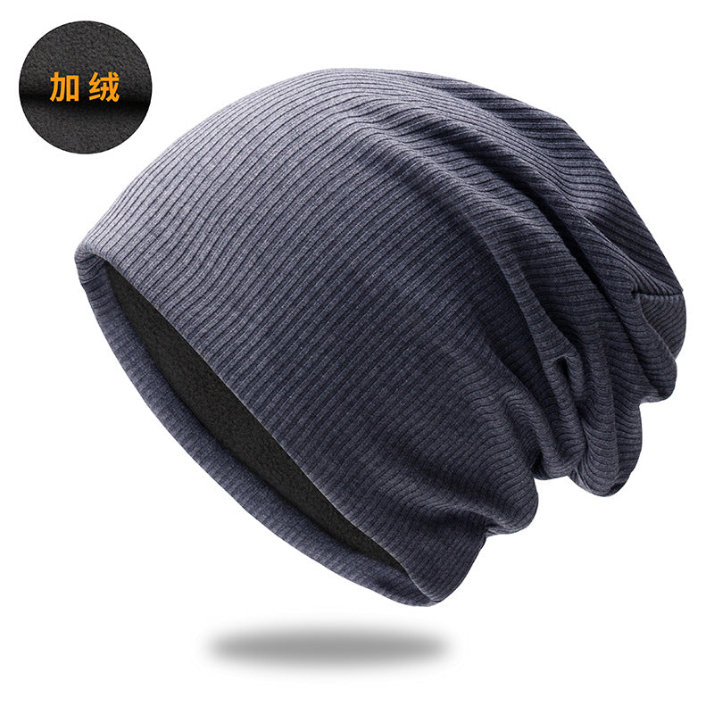 Wholesale Windproof Hat Solid Color Plus Velvet Knitted Hat Beanie ACC-HT-ChangHua005