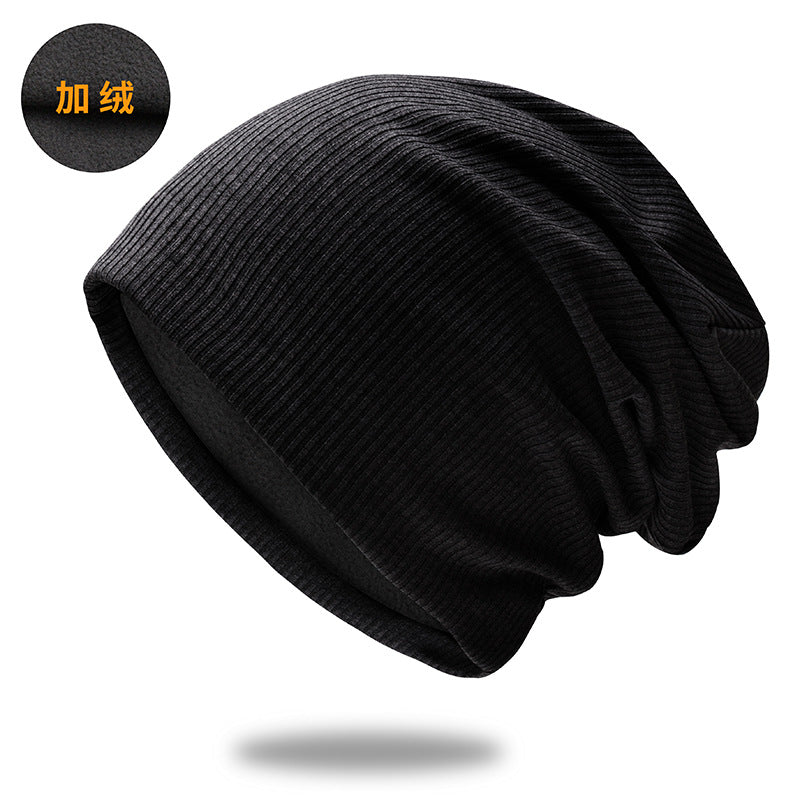 Wholesale Windproof Hat Solid Color Plus Velvet Knitted Hat Beanie ACC-HT-ChangHua005