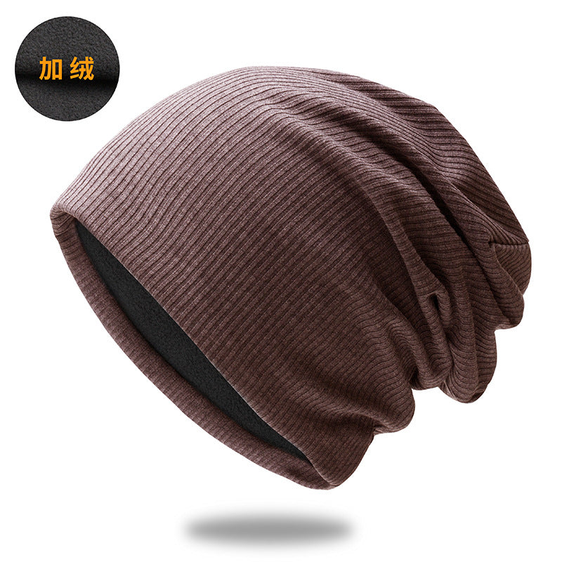 Wholesale Windproof Hat Solid Color Plus Velvet Knitted Hat Beanie ACC-HT-ChangHua005