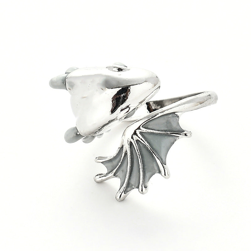 Wholesale retro Dragon opening adjustable alloy ring