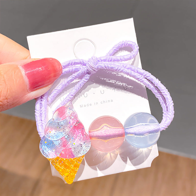 Wholesale 12pcs Candy Color Balls Crystal Kids Hair Scrunchies ACC-HS-Xinan001