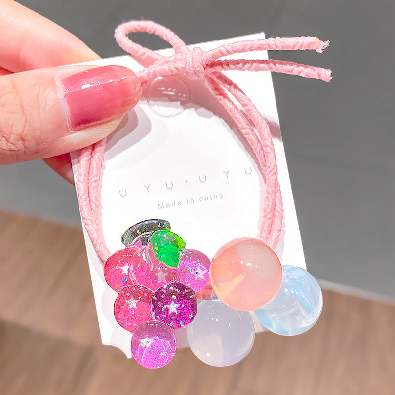 Wholesale 12pcs Candy Color Balls Crystal Kids Hair Scrunchies ACC-HS-Xinan001