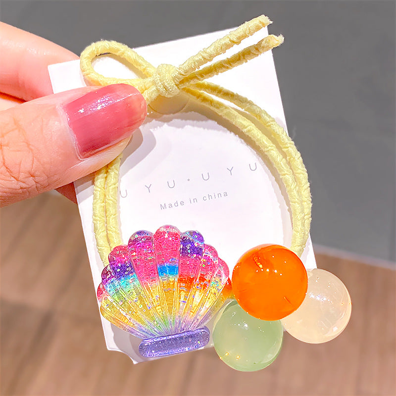 Wholesale 12pcs Candy Color Balls Crystal Kids Hair Scrunchies ACC-HS-Xinan001
