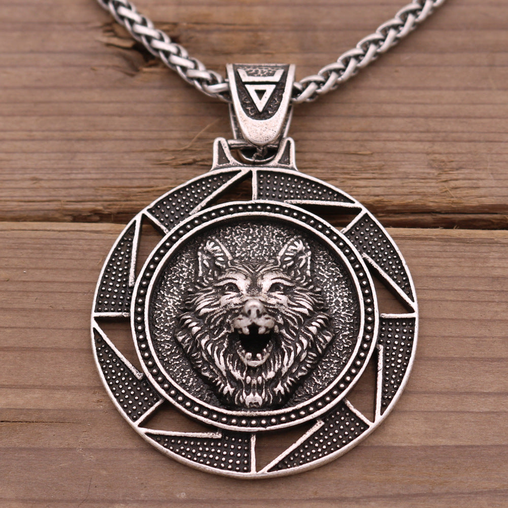 Wholesale Vintage Wolf Head Men's Necklaces ACC-NE-Hongg001