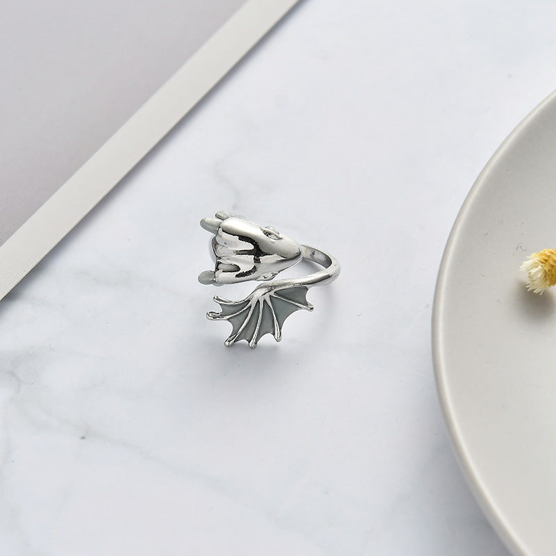 Wholesale retro Dragon opening adjustable alloy ring