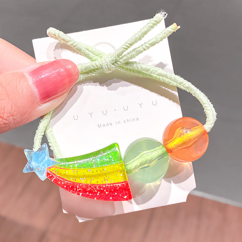 Wholesale 12pcs Candy Color Balls Crystal Kids Hair Scrunchies ACC-HS-Xinan001