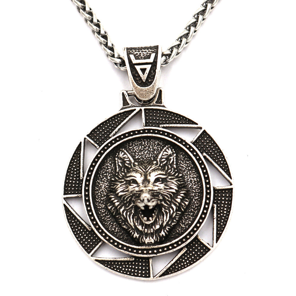 Wholesale Vintage Wolf Head Men's Necklaces ACC-NE-Hongg001