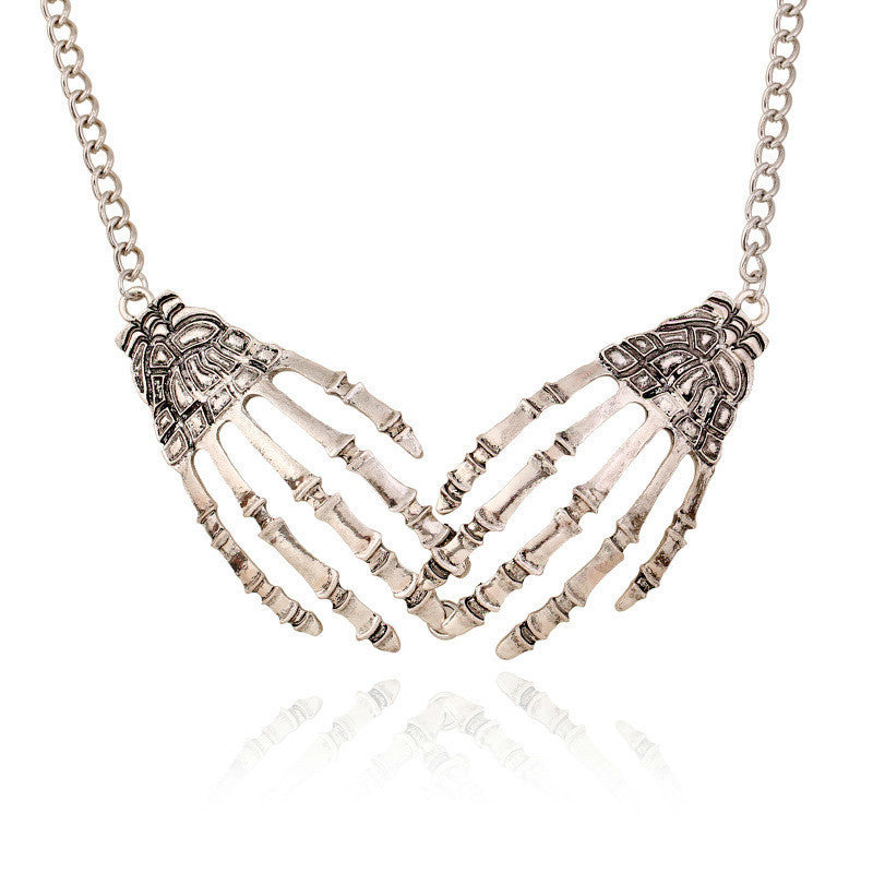 Wholesale Punk Skull Claw Necklace  Costume Jewelry Fashion Accessory Gift