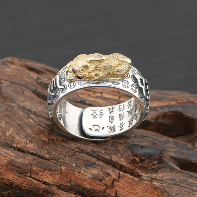 Wholesale  925 Silver Men' s Transfer Ring Opening Adjustable Ring