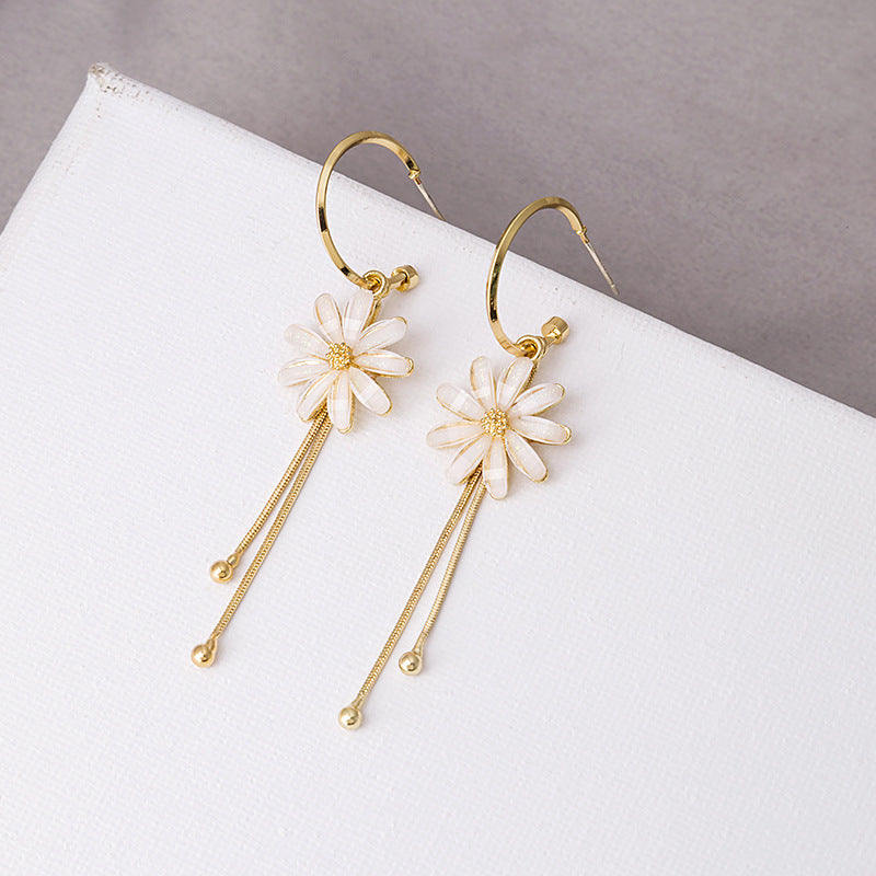 Wholesale Tassel Inlaid Diamond Butterfly Flower Pearl S925 Silver Needle Alloy Earrings ACC-ES-MDD011