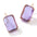 Wholesale  Color Transparent Square Zircon Earrings