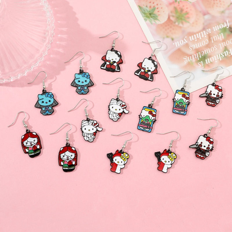 Wholesale Cute Cartoon Kitten Halloween Series Earrings ACCVIP-ES-KeFeng005