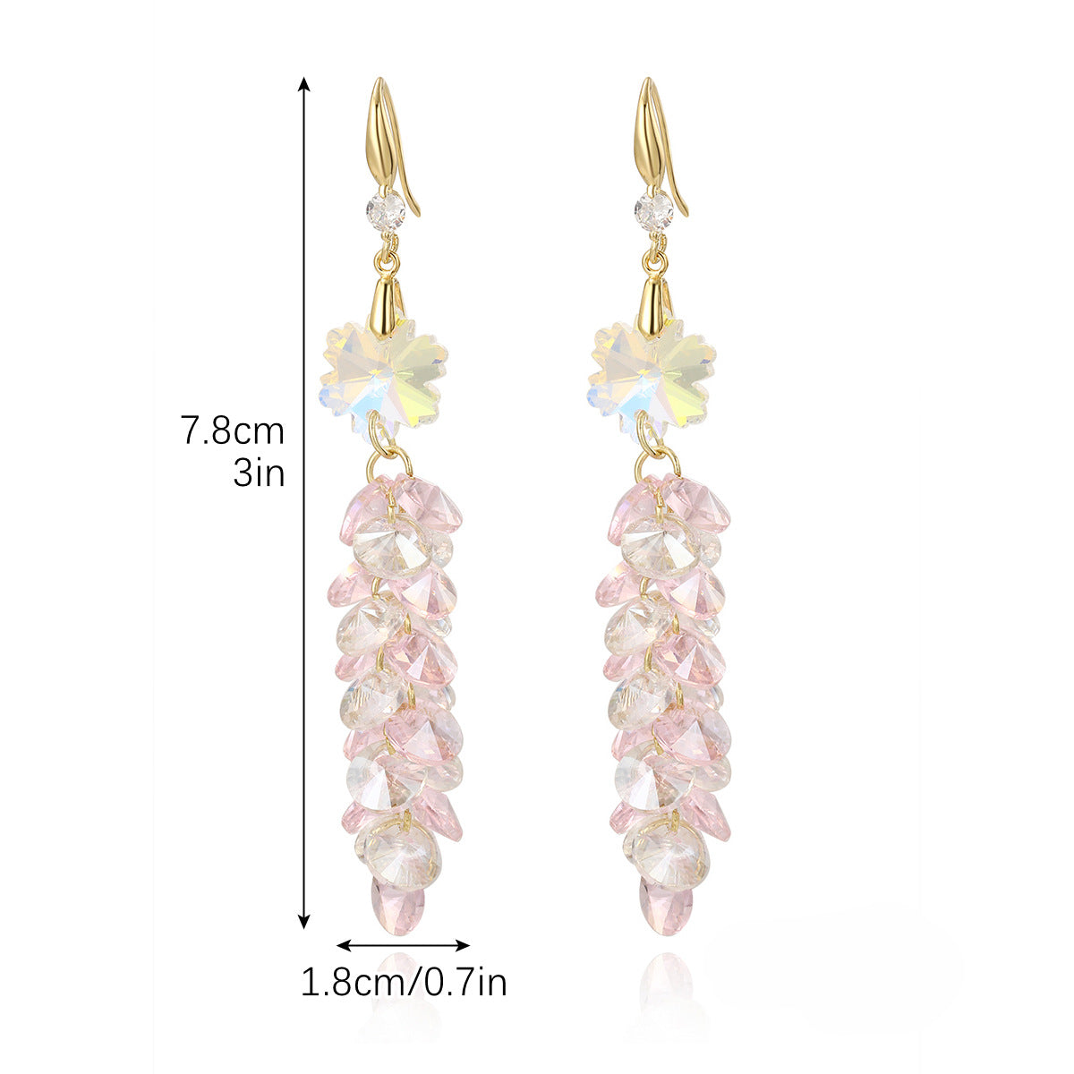 Wholesale Grape Cluster Zircon Crystal Earrings ACC-ES-ManYi012
