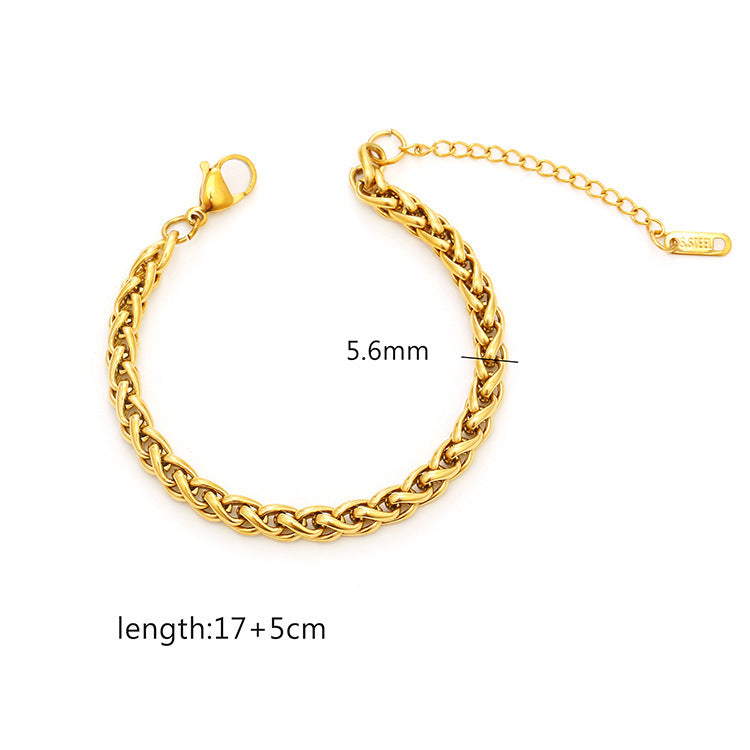 Wholesale Stainless Steel Cuban Bracelet 18K Gold Bracelets ACC-BT-MuShan001