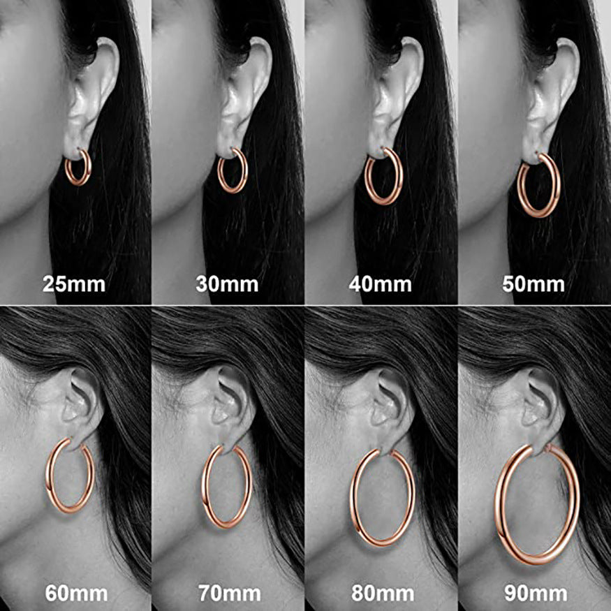 Wholesale stainless steel  C- shaped 14K earrings