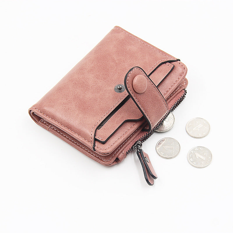 Wholesale Women Short Wallet PU Zipper Folding Clutch Wallet ACC-WT-Zhengn004