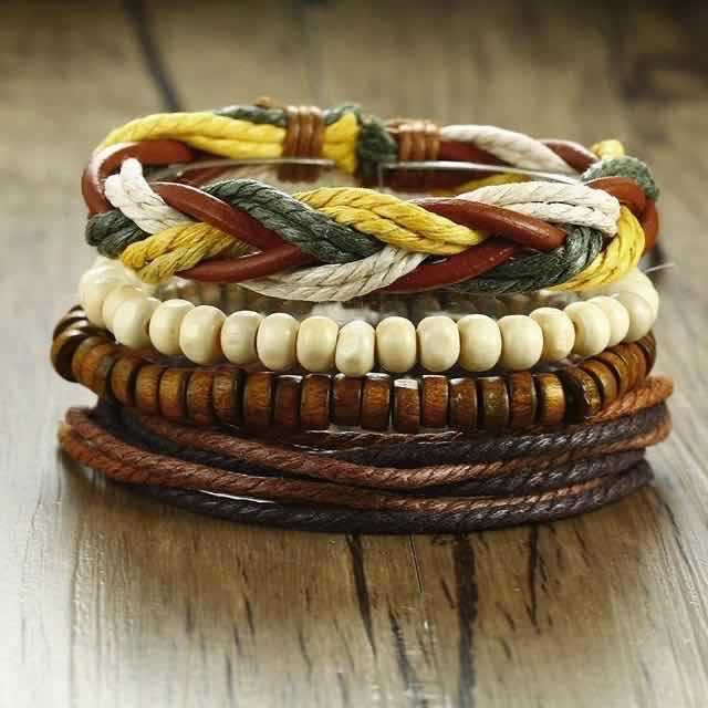 Wholesale Retro Braided Leather Bracelets