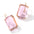 Wholesale  Color Transparent Square Zircon Earrings