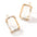 Wholesale  Color Transparent Square Zircon Earrings