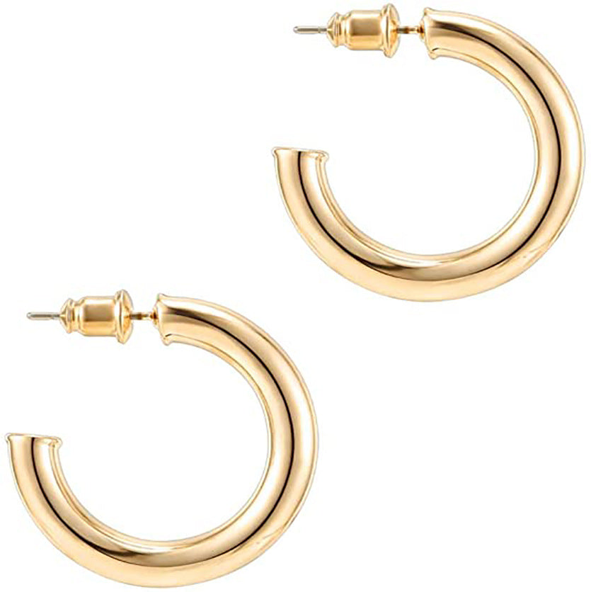 Wholesale stainless steel  C- shaped 14K earrings