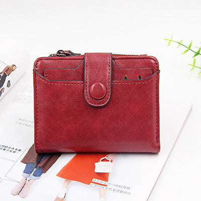 Wholesale Women Short Wallet PU Zipper Folding Clutch Wallet ACC-WT-Zhengn004