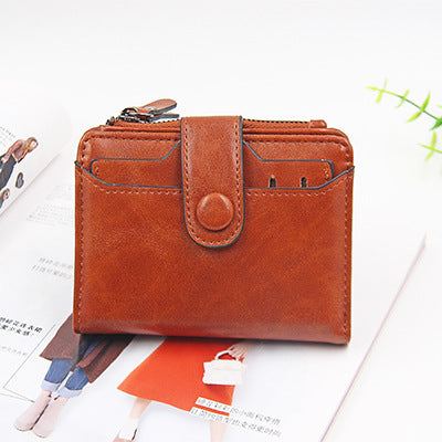 Wholesale Women Short Wallet PU Zipper Folding Clutch Wallet ACC-WT-Zhengn004