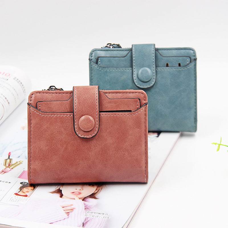 Wholesale Women Short Wallet PU Zipper Folding Clutch Wallet ACC-WT-Zhengn004