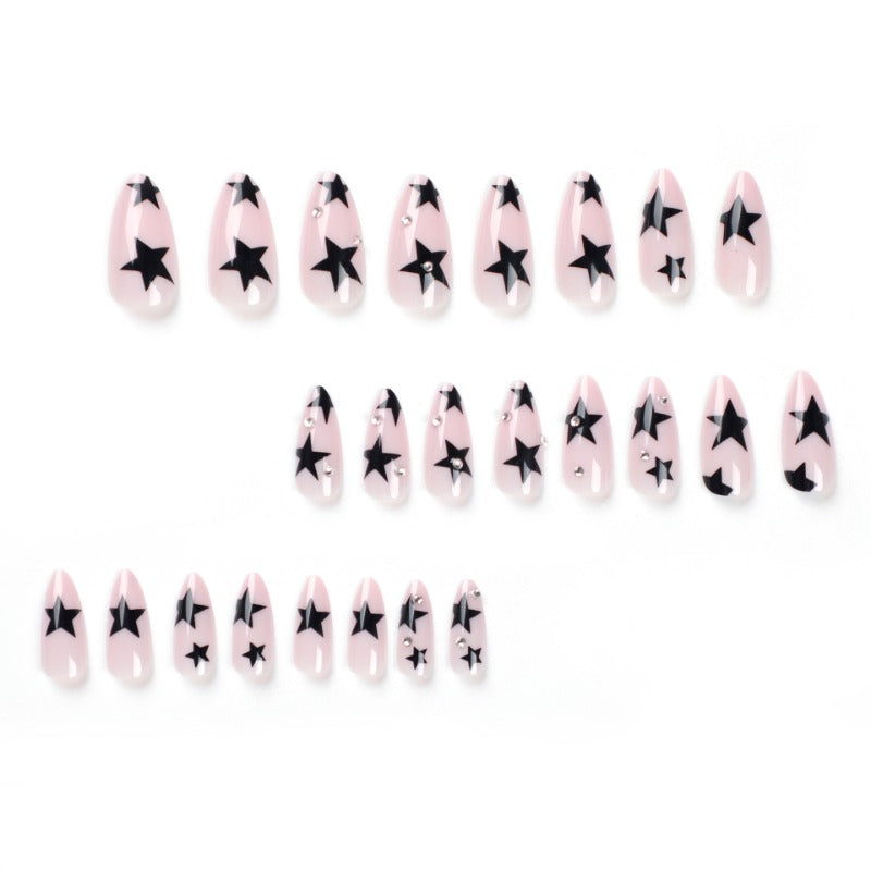 Wholesale 24 Pieces/box Star Diamond Nails Kits Nail Stickers ACC-NS-LeFan236