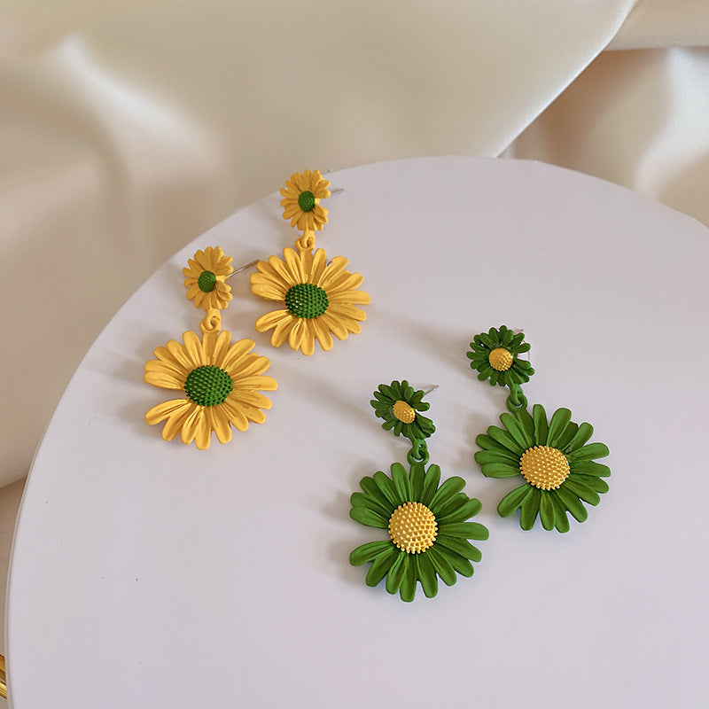 Wholesale Flower Stud Earrings for Women,  Alloy S925 Silver Needle,  Trendy Party Gift