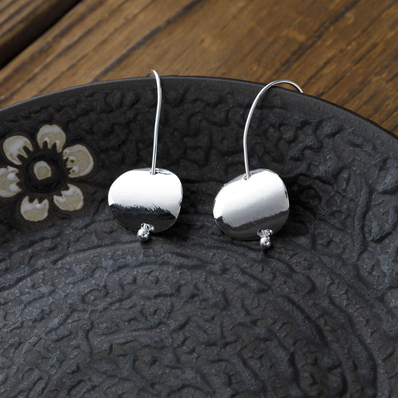 Wholesale Brushed Plated Alloy Concave Ear Hook Earrings Minimalist Style for Women Fashion Accessory