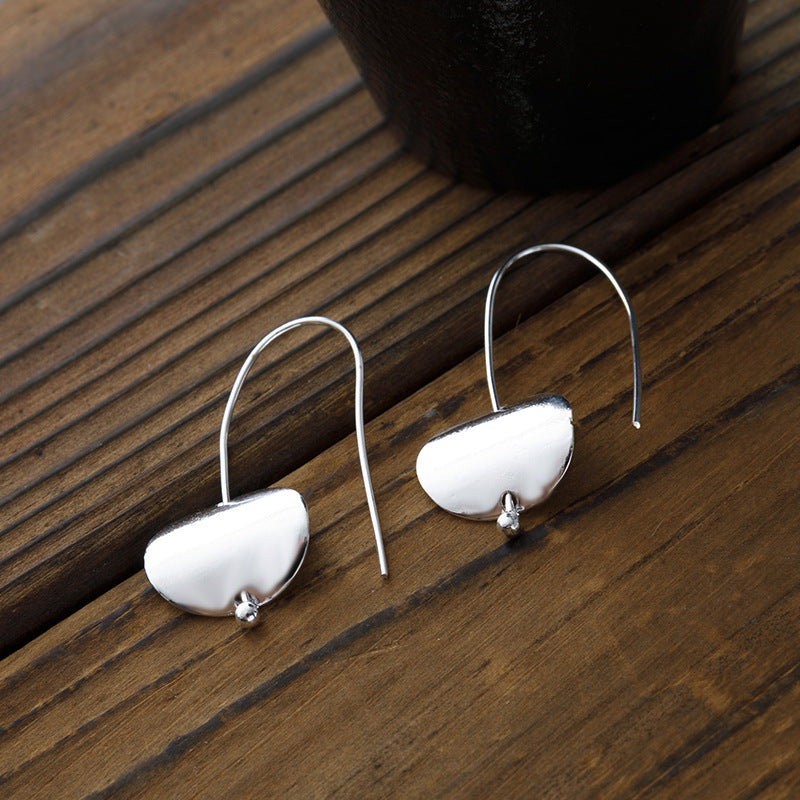 Wholesale Brushed Plated Alloy Concave Ear Hook Earrings Minimalist Style for Women Fashion Accessory