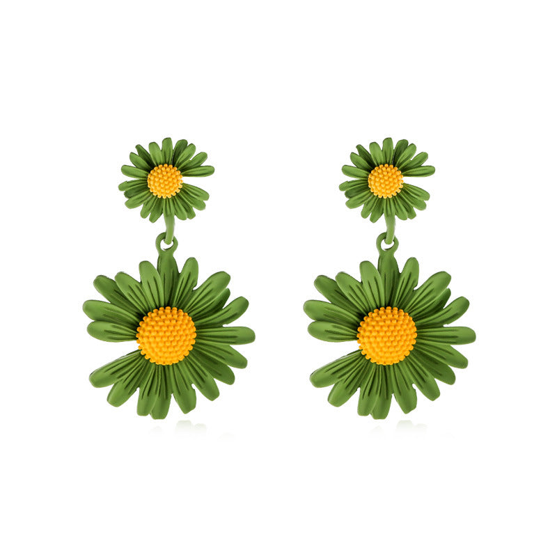 Wholesale Flower Stud Earrings for Women,  Alloy S925 Silver Needle,  Trendy Party Gift