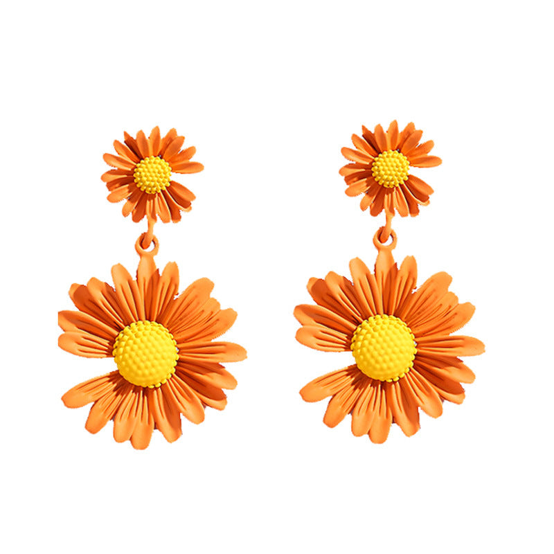 Wholesale Flower Stud Earrings for Women,  Alloy S925 Silver Needle,  Trendy Party Gift
