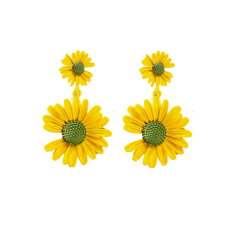 Wholesale Flower Stud Earrings for Women,  Alloy S925 Silver Needle,  Trendy Party Gift