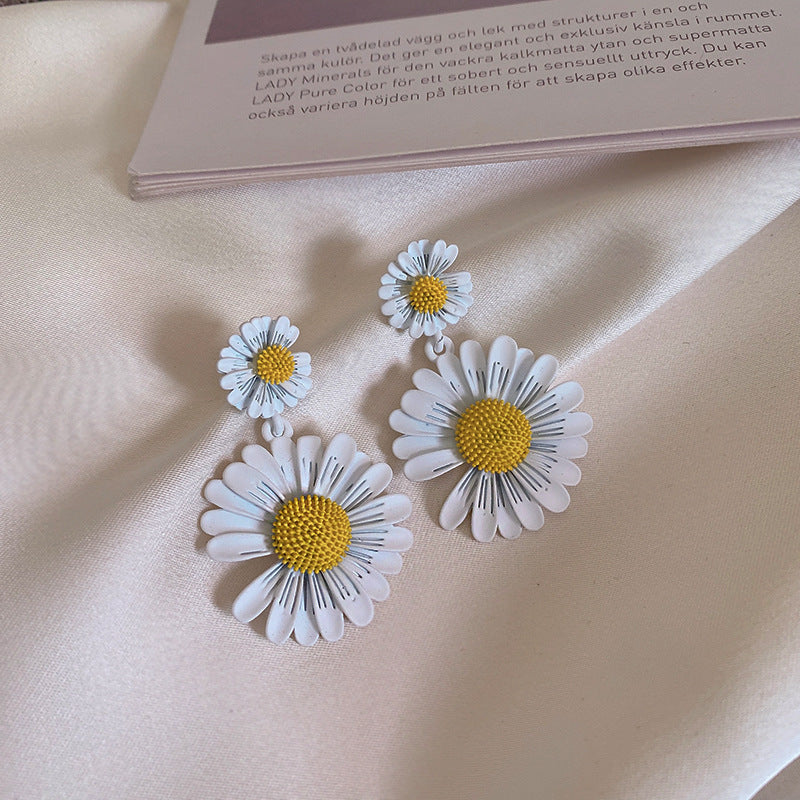 Wholesale Flower Stud Earrings for Women,  Alloy S925 Silver Needle,  Trendy Party Gift
