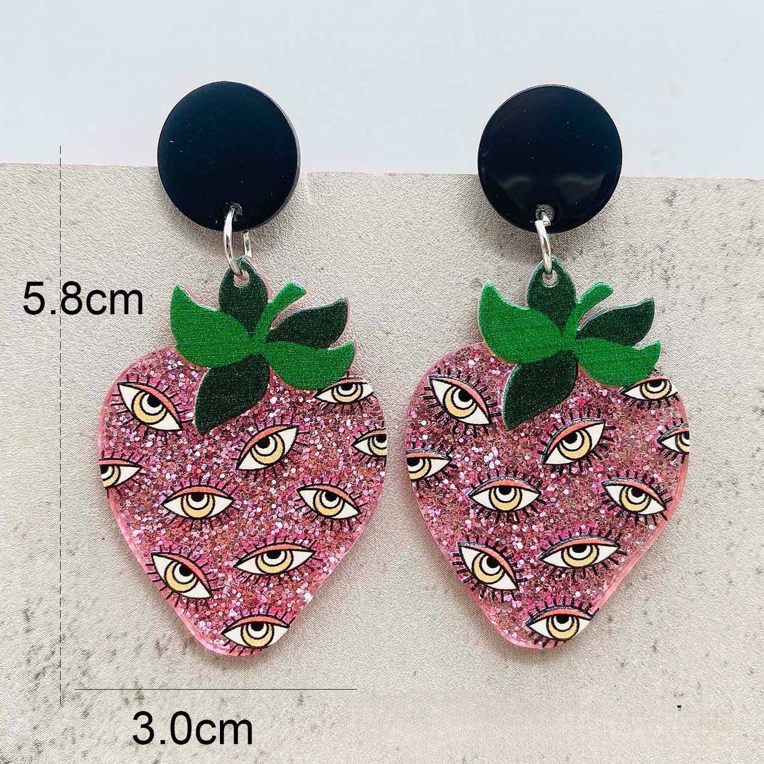 Wholesale Halloween Earrings Cat Ghost Pumpkin Strawberry Eyeball Acrylic Earrings ACC-ES-ChenY016