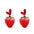 Wholesale S925 silver needle  cute fresh lovely strawberry stud earrings