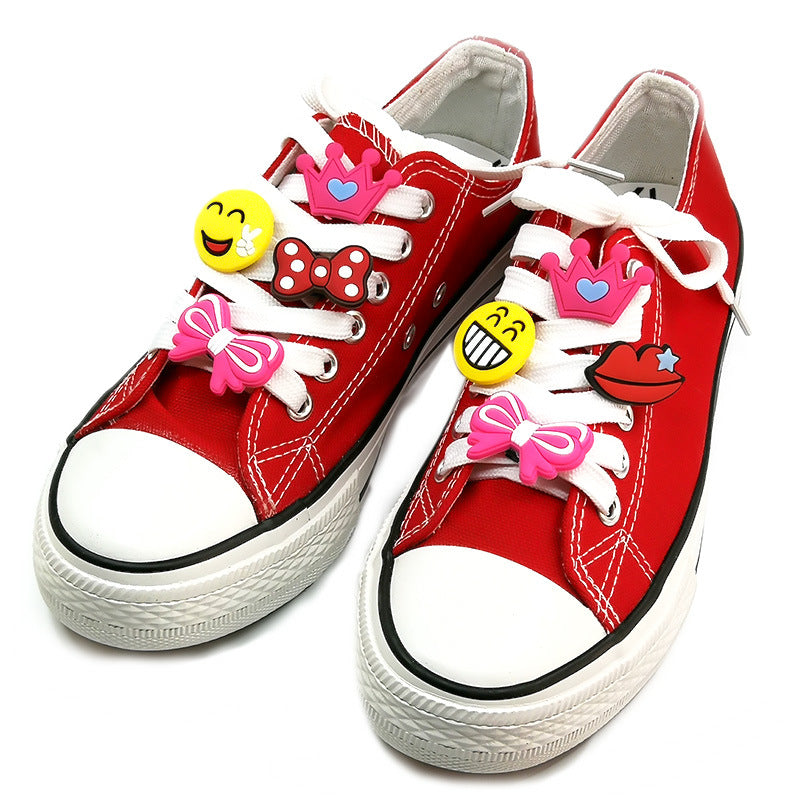 Wholesale Random 100pcs Cute Cartoon PVC Soft Rubber Shoe Buckle Decoration ACC-SC-YiBang003