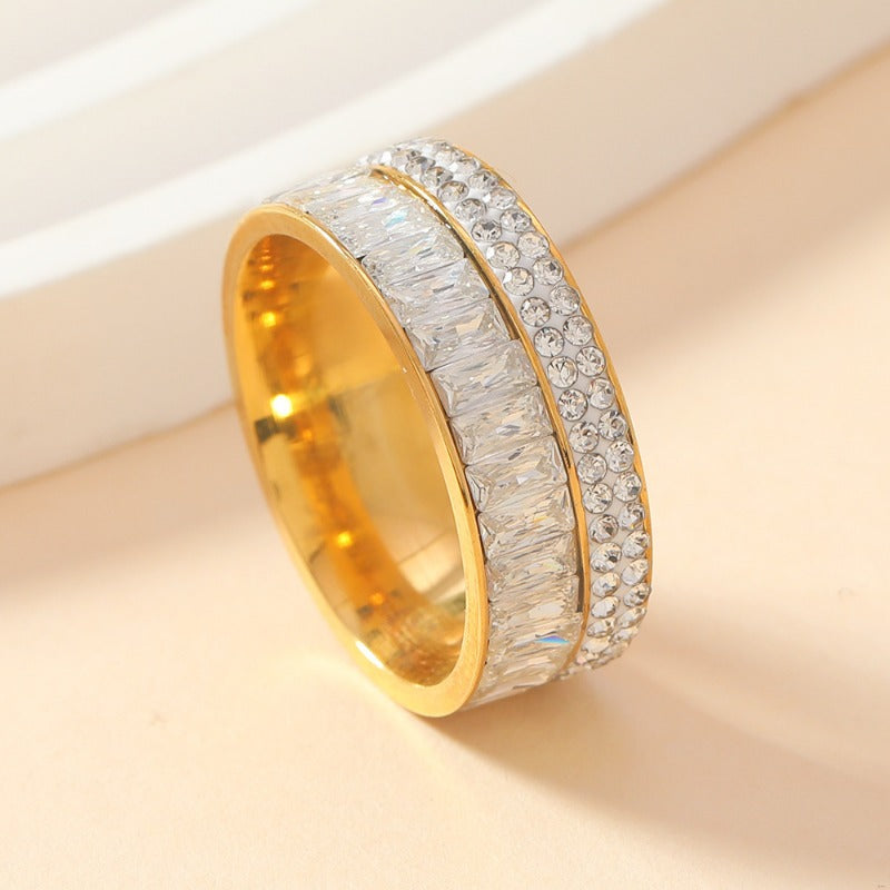 Wholesale Stainless Steel Rings with Diamond and Zircon Rings ACC-RS-WangG010