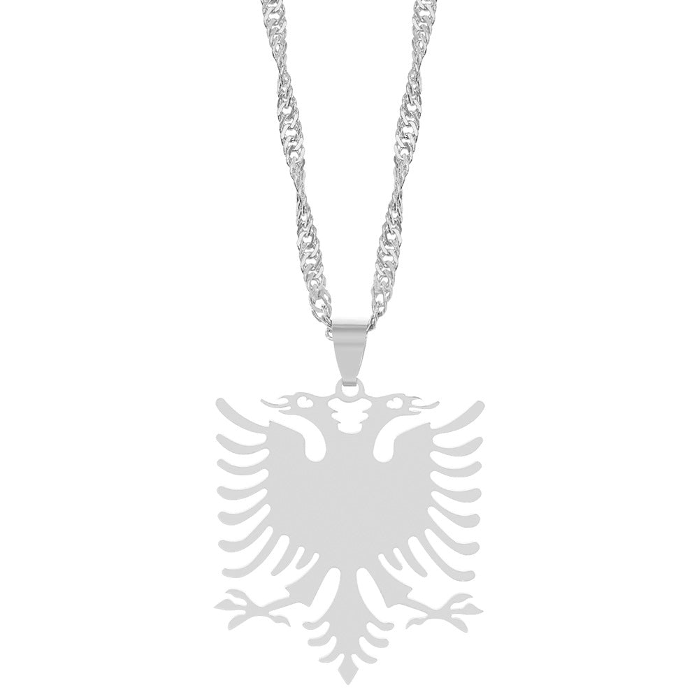 Wholesale  Eagle Necklace Alloy Electroplated Hollow Eagle Pendant Necklace