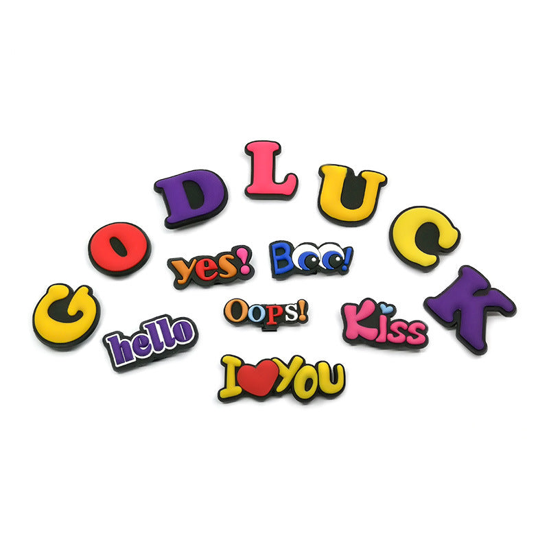 Wholesale Random 100pcs Cute Cartoon PVC Soft Rubber Shoe Buckle Decoration ACC-SC-YiBang003