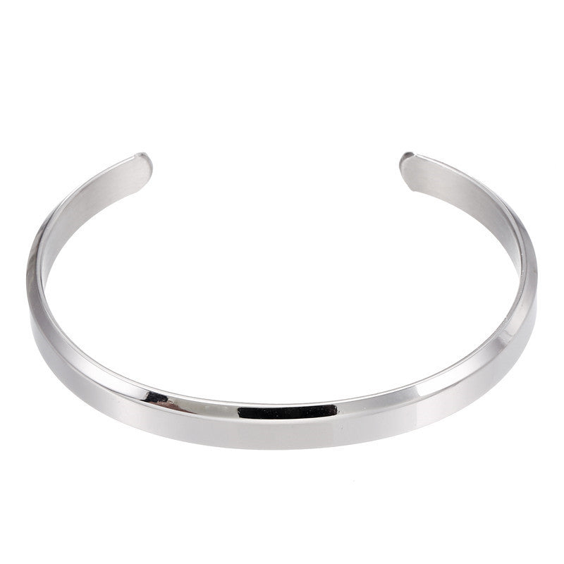 Wholesale  Titanium Steel Plated C-shaped Opening Bracelet