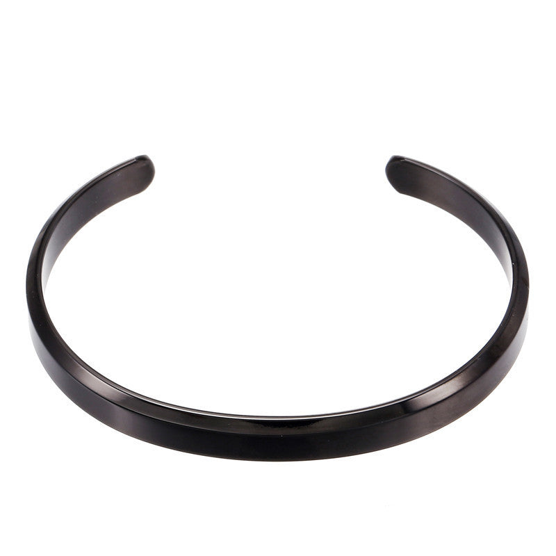 Wholesale  Titanium Steel Plated C-shaped Opening Bracelet