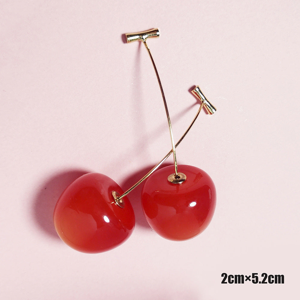 Wholesale Cute Fruit Cherry Long Earrings ACC-ES-WaNao001