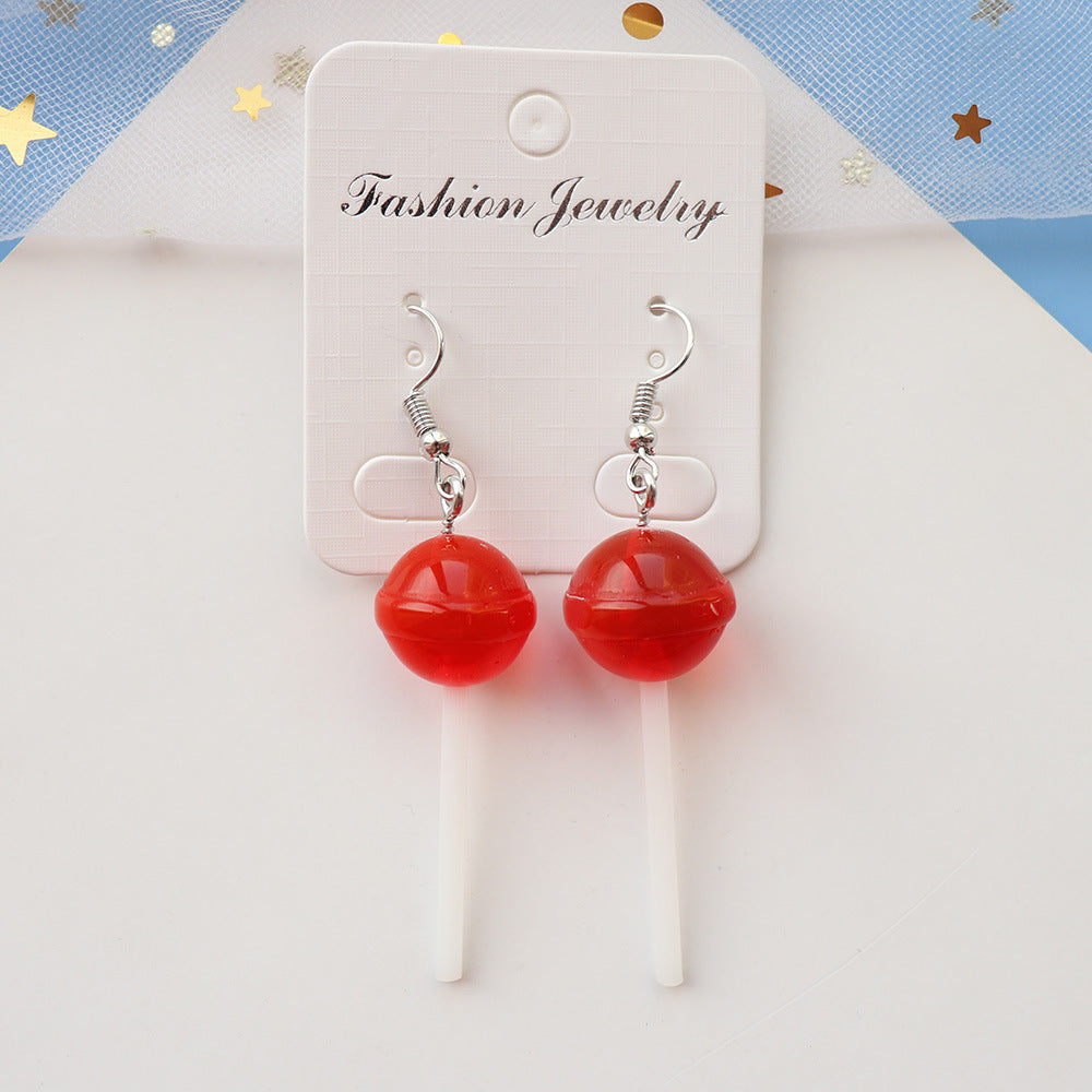Wholesale  Cute Personality Gradient Lollipop Earrings