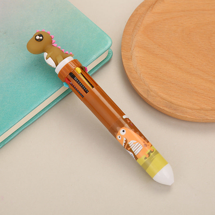 Wholesale  ten color ballpoint pen  push ballpoint pen