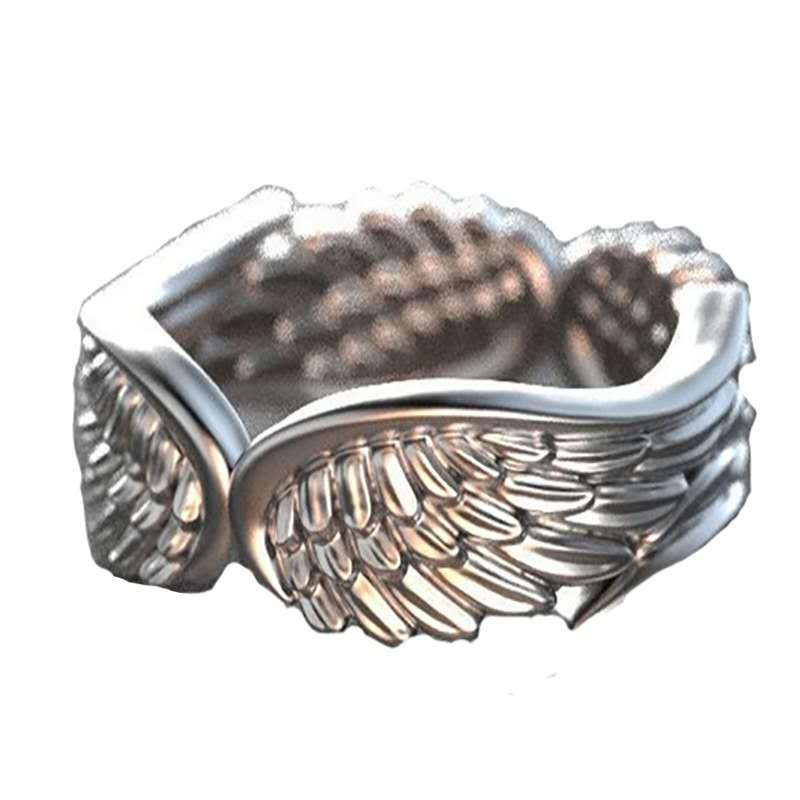 Wholesale angel wings feather wings ring