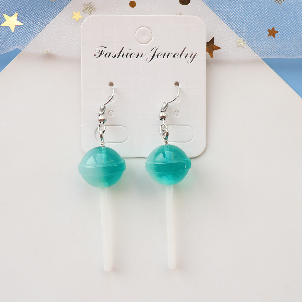 Wholesale  Cute Personality Gradient Lollipop Earrings