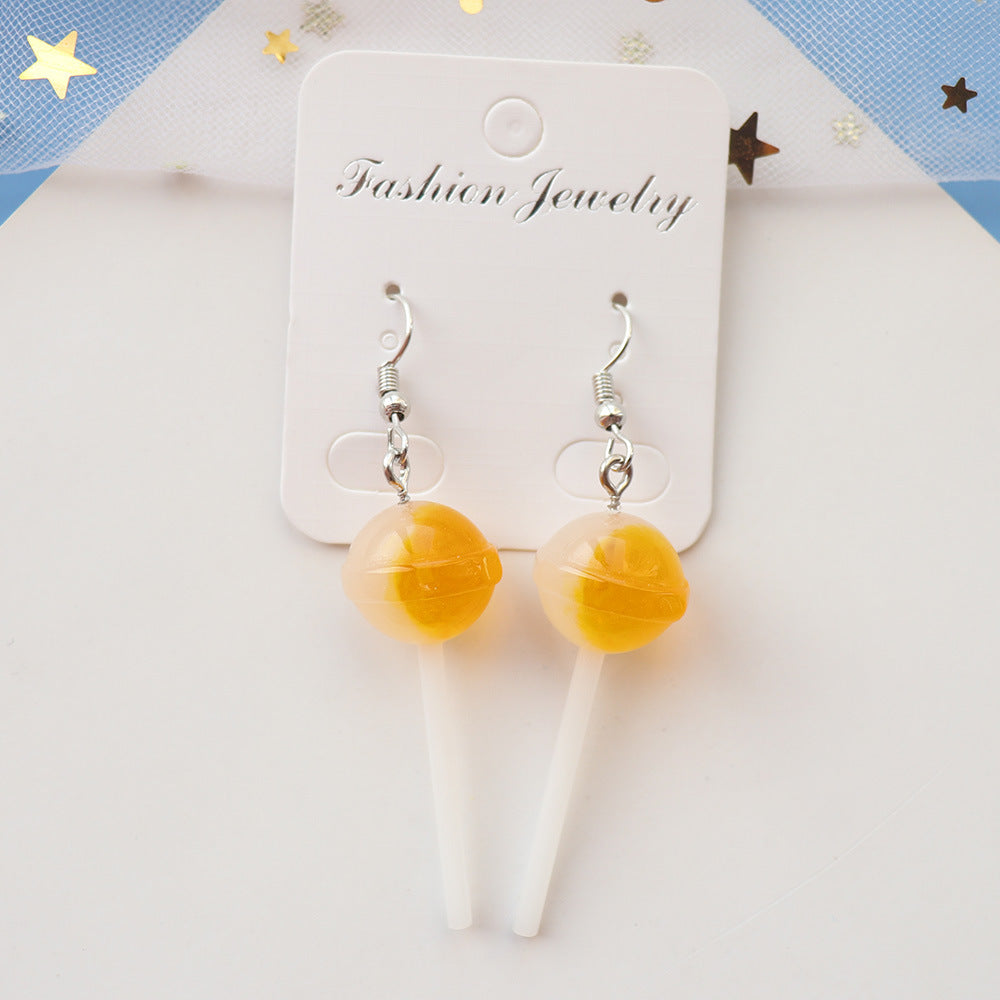 Wholesale  Cute Personality Gradient Lollipop Earrings