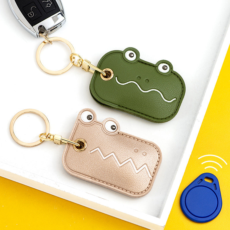 Wholesale Fruit Print Drop Shaped PU Leather Card Holder Keychain Cute Bag Charm Boutique Resale Gift